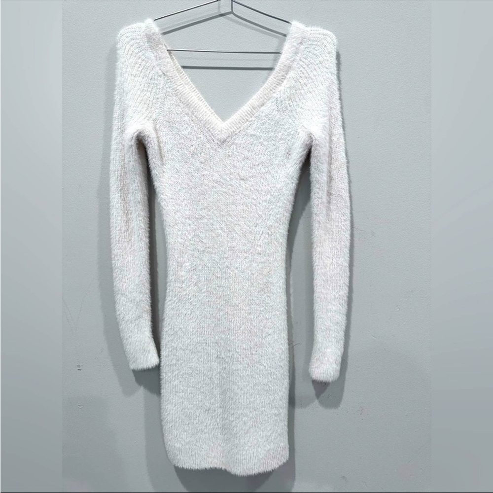 Abercrombie faux fur mini dress. SZ S. No Flaws. Knee Length Long Sleeves.